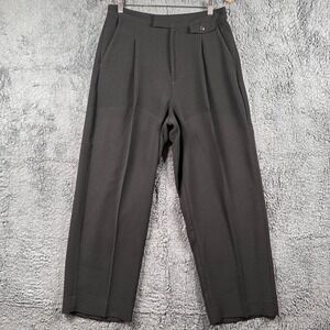 Madewell High Rise Rosedale Straight Pant Black Size 8 Pleated Wide Leg Trouser